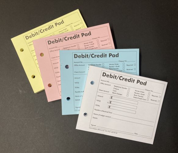 Credit Debit Pads - What Colour To Use? 1