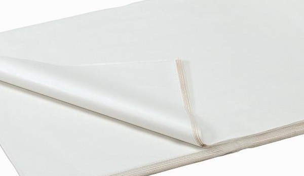 100 SHEETS OF WHITE COLOURED ACID FREE WRAPPING TISSUE PAPER 450x700mm 17GSM 