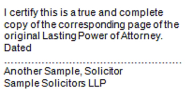 Lasting Power Of Attorney Stamp