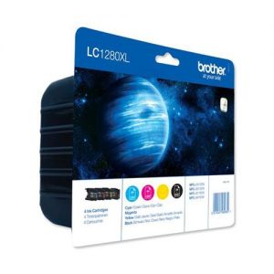 Brother Inkjet Cartridge Value Pack Page Life 6000pp Black/Cyan/Magenta/Yellow Ref LC1280XLVALBP [Pack 4] | 100355