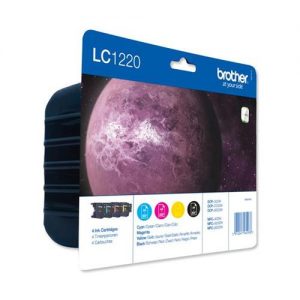 Brother Inkjet Cartridge Value Pack Page Life 1200pp Black/Cyan/Magenta/Yellow Ref LC1220VALBP [Pack 4] | 102518