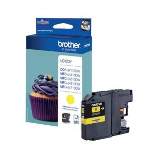 Brother Inkjet Cartridge Page Life 600pp Yellow Ref LC123Y | 103483