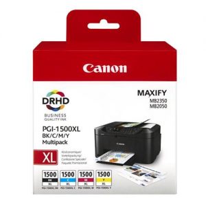 Canon PGI-1500XL Inkjet Cartridge Cyan/Magenta/Yellow/Black Multipack Ref 9182B004AA [Pack 4] | 123297