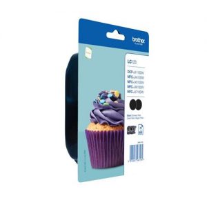 Brother Inkjet Cartridge Page Life 300pp Black Ref LC123BKBP2 [Pack 2] | 128967