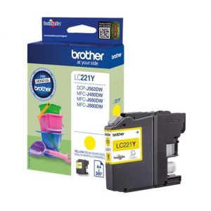 Brother LC221Y Inkjet Cartridge Yellow Ref LC221Y | 132909