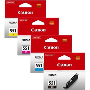 Canon CLI-551 Inkjet Cartridges Page Life 1427pp C/M/Y/K Ref 6509B009 [Pack 4] | 148727