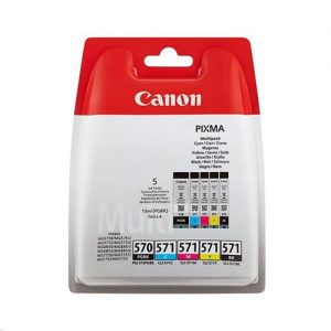 Canon PGI-570/CLI-571 InkJet Cartridge Page Life 1374pp Colour/Black x2 Ref 0372C004 [Pack 5] | 151173