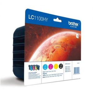 Brother Inkjet Cartridge Value Pack Page Life 1425pp Black/Cyan/Magenta/Yellow Ref LC1100VALBP [Pack 4] | 878677