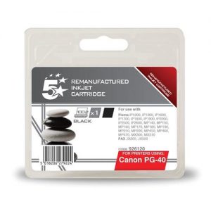 5 Star Office Remanufactured Fax Inkjet Cartridge Page Life 490pp Black [Canon PG-40 Alternative] | 926120