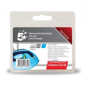 5 Star Office Remanufactured Inkjet Cartridge Page Life 935pp Cyan [Canon CLI-8C Alternative] | 927053