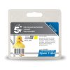 5 Star Office Remanufactured Inkjet Cartridge Capacity 3.5ml Yellow [Epson T1284 Alternative] | 932265