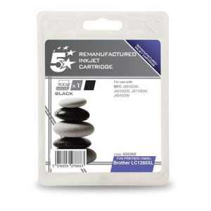 5 Star Office Remanufactured Inkjet Cartridge Page Life 2400pp Black [Brother LC1280XBLK Alternative] | 934266