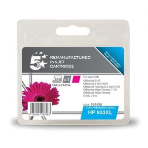 5 Star Office Remanufactured Inkjet Cartridge Page Life 925pp Magenta [HP No. 933XL CN055AE Alternative] | 934436