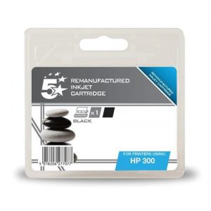 5 Star Office Remanufactured Inkjet Cartridge Page Life 200pp Black [HP No. 300 CC460EE Alternative] | 938449