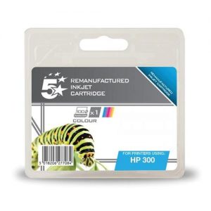 5 Star Office Remanufactured Inkjet Cartridge Page Life 165pp Colour [HP No. 300 CC463EE Alternative] | 938454