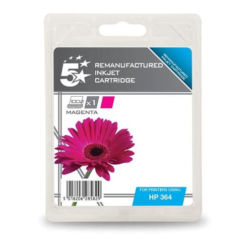 5 Star Office Remanufactured Inkjet Cartridge Page Life 300pp Magenta [HP No. 364 CB319EE Alternative] | 938470