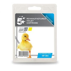5 Star Office Remanufactured Inkjet Cartridge Page Life 300pp Yellow [HP No. 364 CB320EE Alternative] | 938473