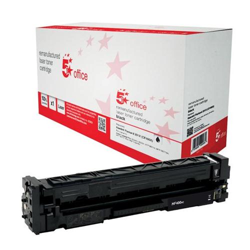 5 Star Office Remanufactured Laser Toner Cartridge Page Life 2300pp Black [HP 201X CF400X Alternative] | 940759