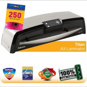 Fellowes Titan A3 Large Office Laminator with 100% Jam Free* Mechanism and HotSwap |