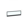 Straight glazed desktop screen 1200mm x 380mm - polar white with black aluminium frame 2 Straight glazed desktop screen 1200mm x 380mm - polar white with black aluminium frame |