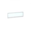 Straight glazed desktop screen 1200mm x 380mm - polar white with white aluminium frame 1 Straight glazed desktop screen 1200mm x 380mm - polar white with white aluminium frame |