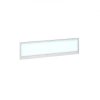 Straight glazed desktop screen 1400mm x 380mm - polar white with white aluminium frame 1 Straight glazed desktop screen 1400mm x 380mm - polar white with white aluminium frame |