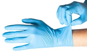 Blue Gloves For Use In Care, Shops and Warehouses 6