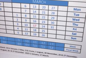 A 15 Month Desk Calendar for HR and Accounts Departments 10