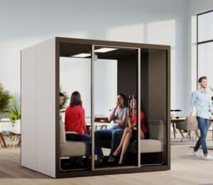 Acoustic Pods For Offices 2 Chatbox Quattro Multi Person Hub